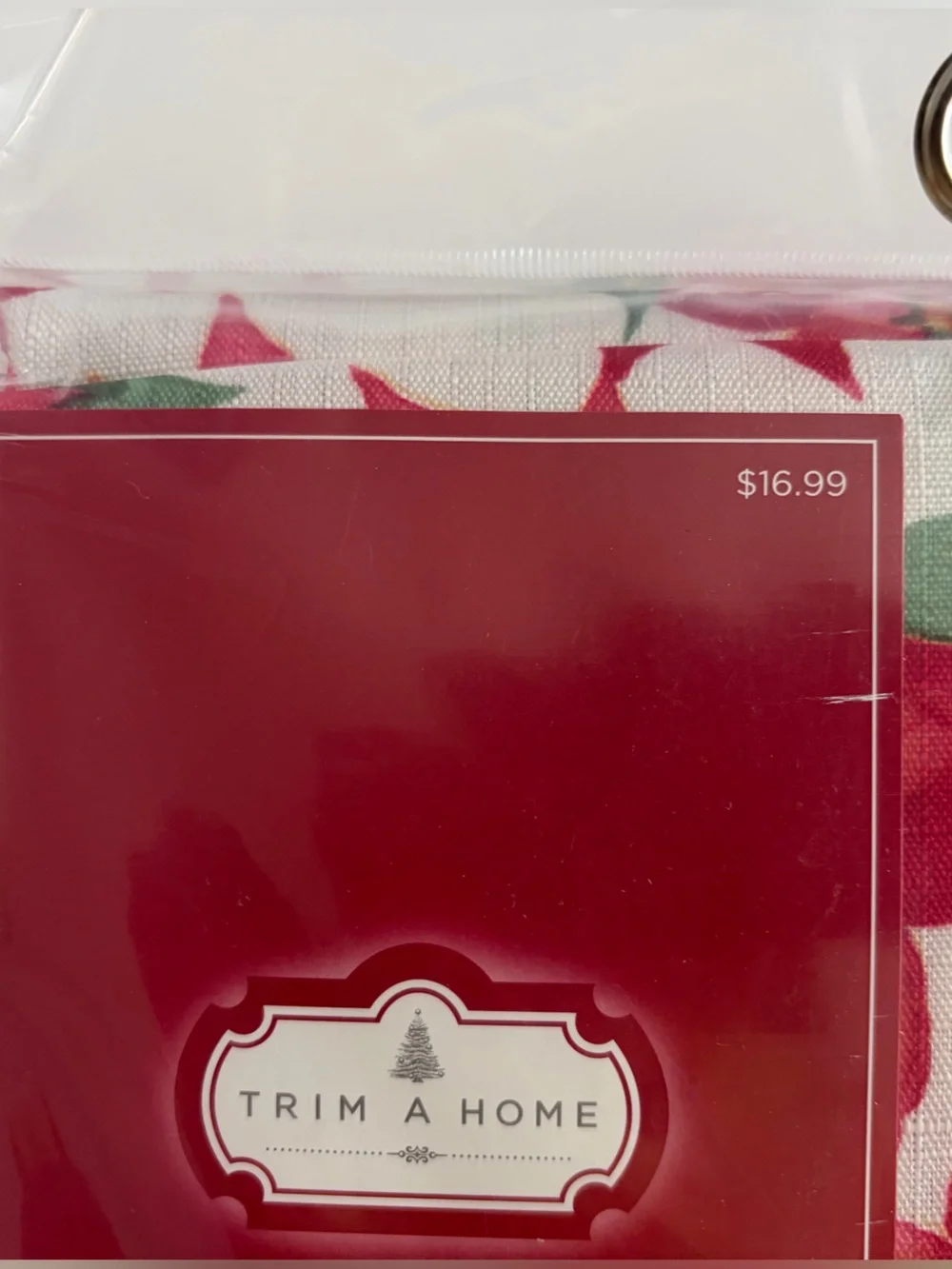 NWT Christmas print fabric tablecloth. 60x84 oblong. Original packaging
